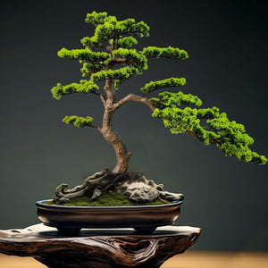Artificial Bonsai Tree with Ceramic Pot — Indoor Faux Juniper Plant Decor