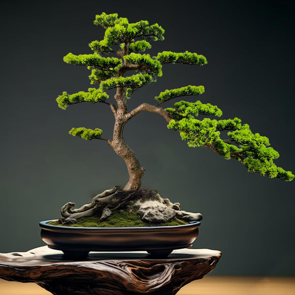 Artificial Bonsai Tree with Ceramic Pot — Indoor Faux Juniper Plant Decor