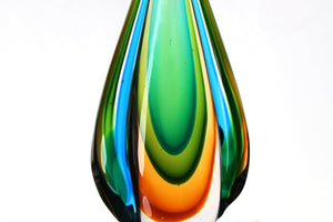 Handmade Murano Glass Cube Sculpture – Extra Large Art Decor