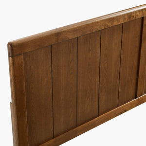 Full Size Wood Headboard – Walnut Mid-Century Modern