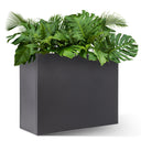 Metal Tall Rectangular Planter Box with Drainage Holes & Removable Shelf