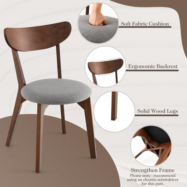 Round Dining Table Set with Chairs – Mid-Century Style