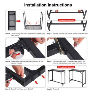 Folding Outdoor Bar Table with Waterproof Mesh Top