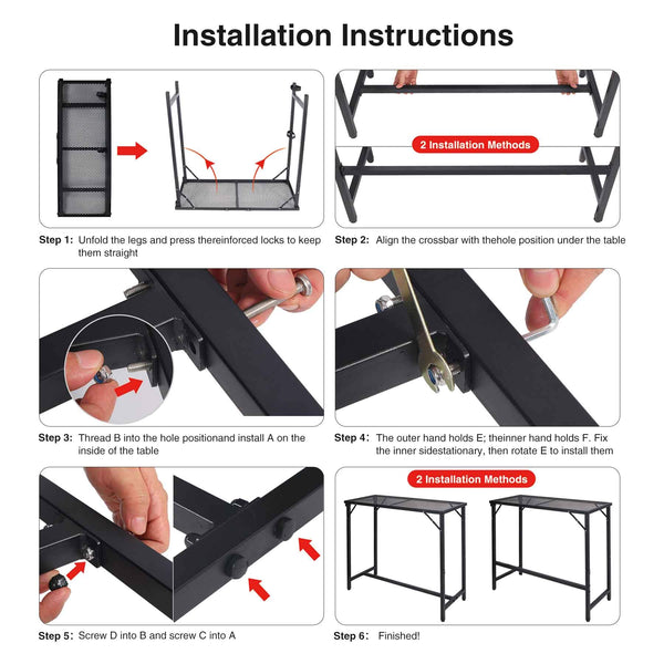 Folding Outdoor Bar Table with Waterproof Mesh Top