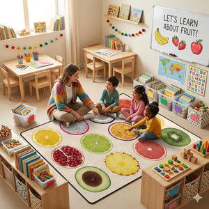 Kids Play Area Rug Non-Slip 5x7 Soft Low-Pile