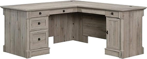 L-Shaped Executive Desk with File Cabinet & Storage Drawers