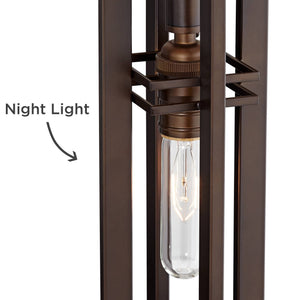 Industrial Table Lamp with Dimmer, USB Port & Nightlight – 28" Tall