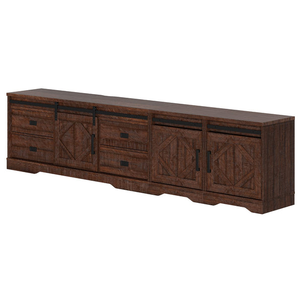Farmhouse TV Stand for up to 110" TV, 3-in-1 Entertainment Center with Drawers & Cabinets