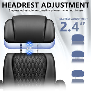 Ergonomic Executive Office Chair with Footrest — 400lbs Capacity