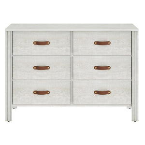6-Drawer Dresser with Fabric Drawers – Off White