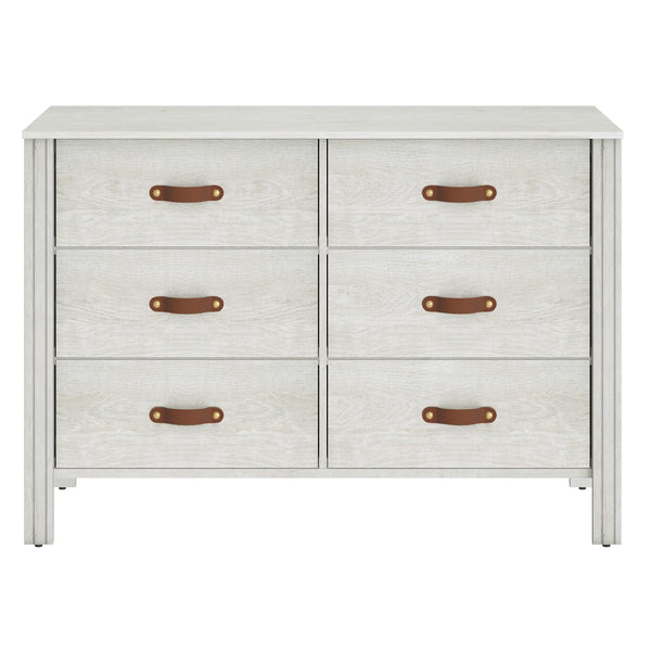 6-Drawer Dresser with Fabric Drawers – Off White