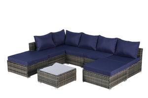 8-Piece Outdoor Patio Sectional Sofa Set