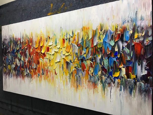 Abstract Knife Oil Painting – Hand Painted Textured Wall Art