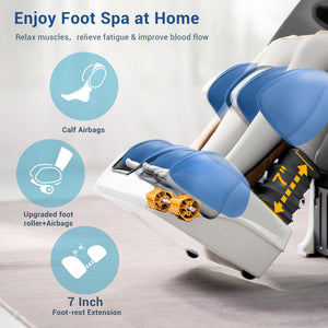 Full Body Massage Chair with Flexible SL Track and Zero Gravity