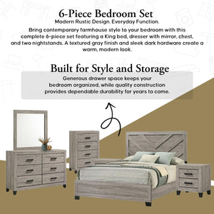 Farmhouse 6-Piece Bedroom Set