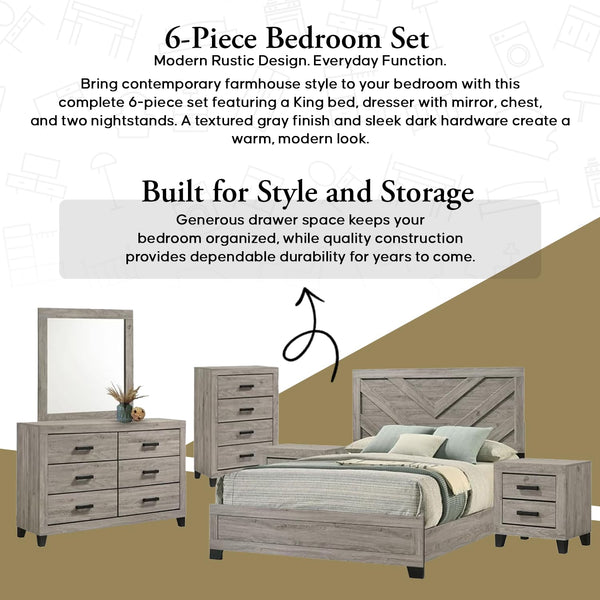 Farmhouse 6-Piece Bedroom Set