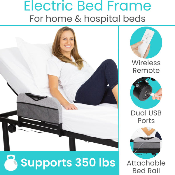 Twin Adjustable Bed Base Frame – Electric Metal Platform with Remote & USB Ports