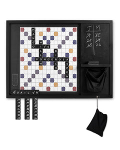 Oversized Magnetic Wall Word Game Board with Chalkboard & Storage