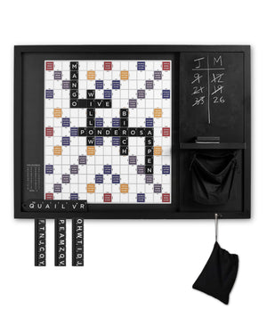 Oversized Magnetic Wall Word Game Board with Chalkboard & Storage