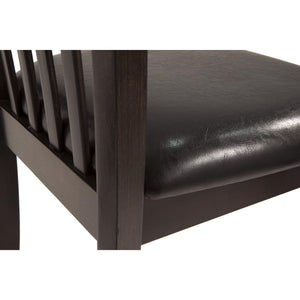 Rake Back Dining Room Chair Set of 2 – Dark Brown