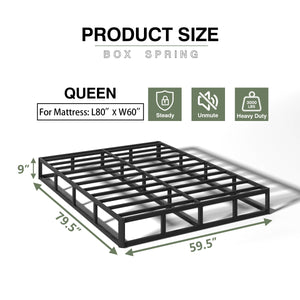 9 Inch Heavy Duty Metal Box Spring Mattress Foundation