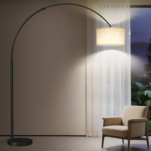 82" Arc Floor Lamp with Adjustable Arm & 3-Color LED