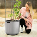 Self-Watering Raised Garden Planter with Trellis & Wheels