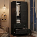 Armoire Wardrobe Cabinet with 2 Doors & 2 Drawers