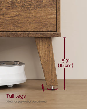 TV Stand for 65-Inch TVs, Entertainment Center with Adjustable Shelf, 58-Inch
