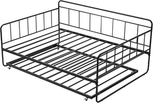 Metal Daybed Frame with LED Light & Charging Station