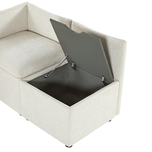 L-Shaped Corner Dining Bench with Storage & Back
