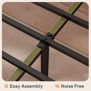 Queen Bed Frame with Storage Headboard & USB Charging