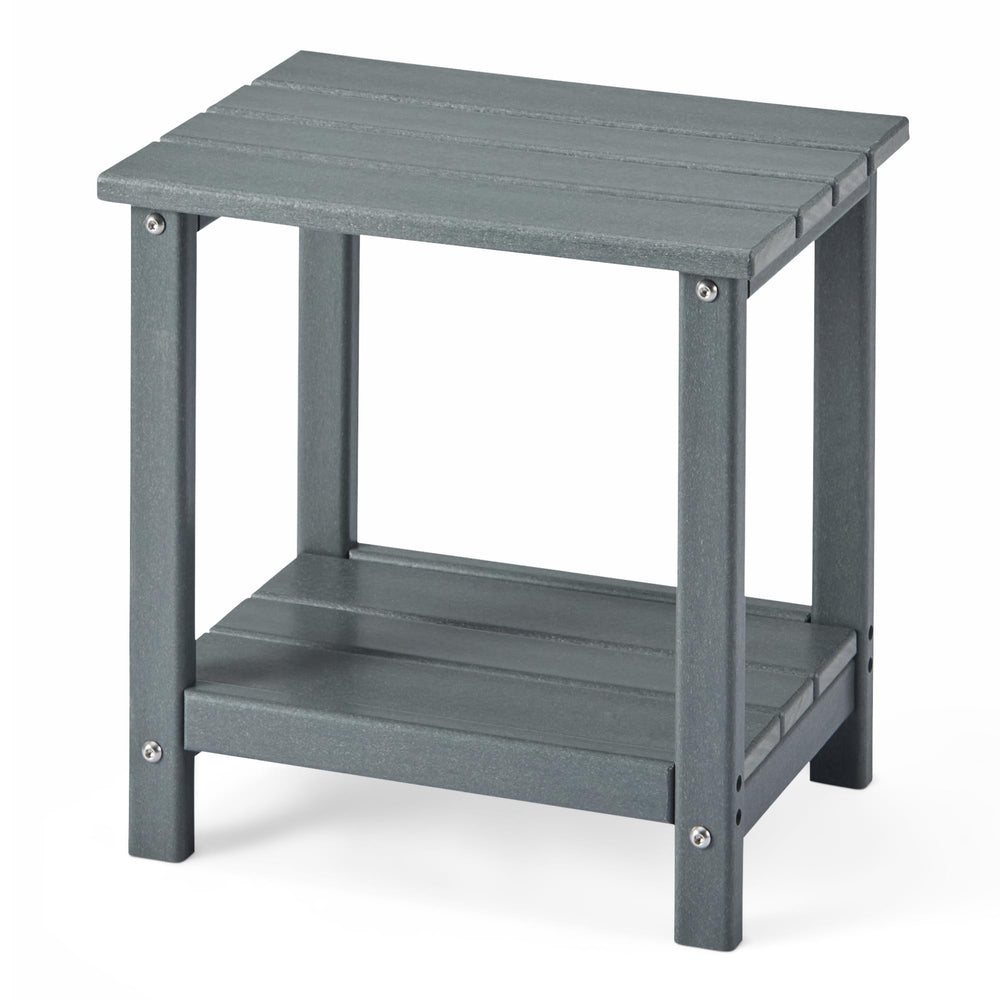 Outdoor Side Table with Lower Shelf