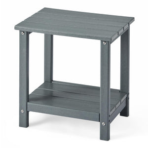 Outdoor Side Table with Lower Shelf