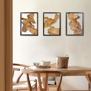 Natural Wood Wall Art – Handcrafted Rustic Hanging Sculpture