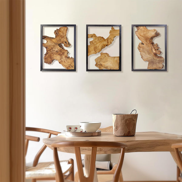 Natural Wood Wall Art – Handcrafted Rustic Hanging Sculpture