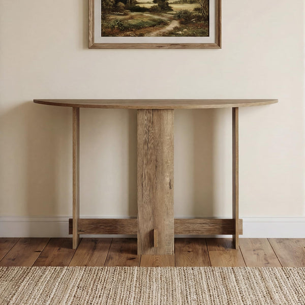 Half-Moon Console Table, 51" Entryway & Sofa Table