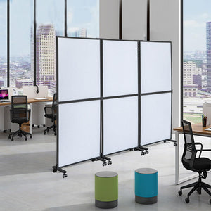3-Panel Acoustic Office Partition Room Divider 72"W x 66"H