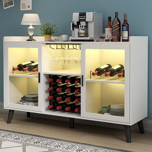 Wine Bar Cabinet with LED Light