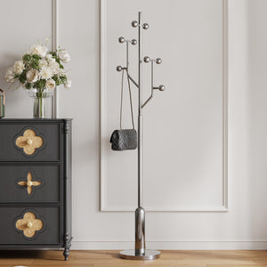 Freestanding Coat Rack with Marble Base