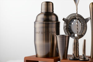 7-Piece Cocktail Shaker Set with Bamboo Stand