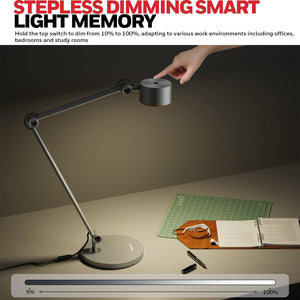 Full Spectrum LED Desk Lamp with Adjustable Swing Arm