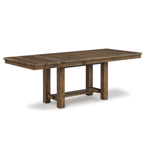 Extendable Rectangular Dining Table with Trestle Base — Seats 8