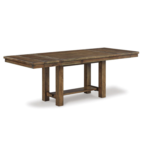Extendable Rectangular Dining Table with Trestle Base — Seats 8