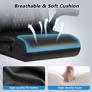 Big & Tall Ergonomic Leather Office Chair with Lumbar Support