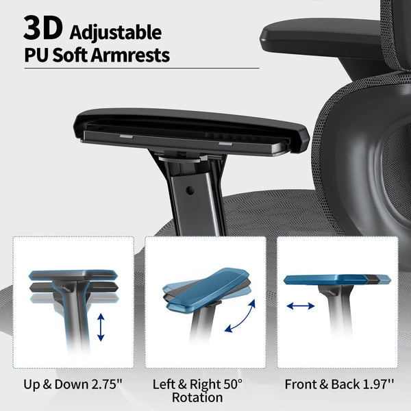 Ergonomic Mesh Office Chair with Adjustable Lumbar Support