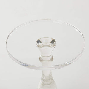 Clear Acrylic Round Side Table with Solid Post