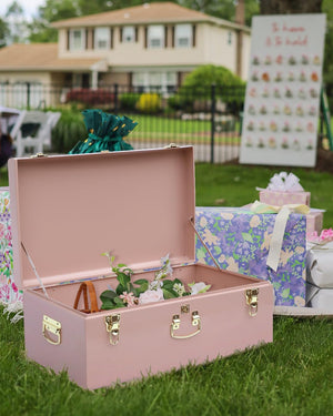 Metal Storage Trunk Set with Locking Clasps