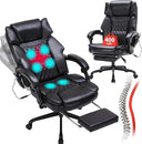 Massage Office Chair with Footrest, Heat & Recliner – 400 lbs Capacity