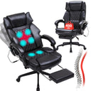 Massage Office Chair with Footrest, Heat & Reclining – 400 lbs Capacity